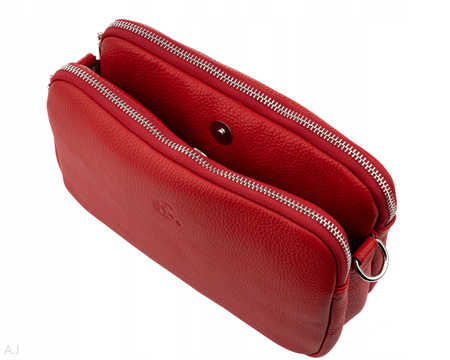 Torebka damska skórzana Canaletto T-830 czerwony