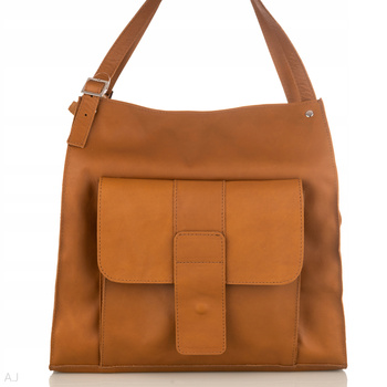 Torebka damska skórzana T-WEN camel