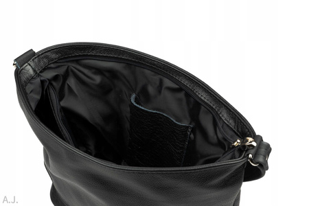 Torebka damska skórzana T-LB czarna