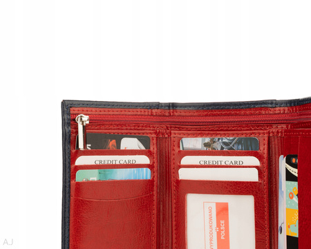 Portfel damski skórzany GB P-40 granatowy