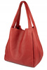 Worek damski skórzany T-EFE+  bordowy 