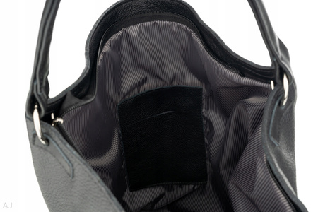 Worek damski skórzany T-PA czarny