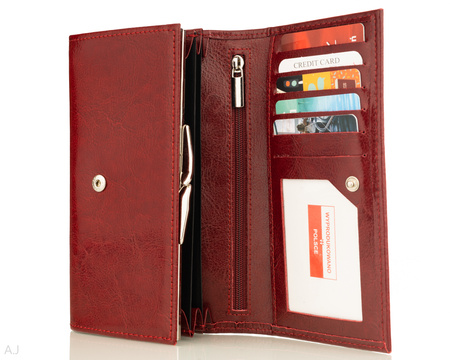 Portfel damski skórzany GB P-32 bordo