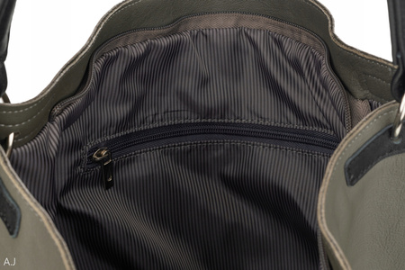 Worek damski skórzany T-PA szary