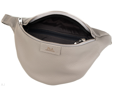 Saszetka damska skórzana S-PA jasny szary