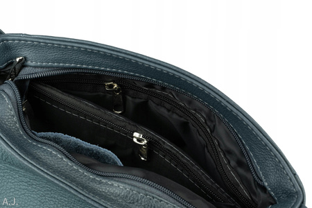 Torebka damska skórzana z klapką T-IW granat