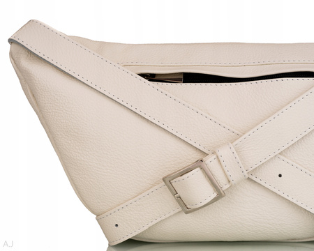 Saszetka damska skórzana S-PA L biały