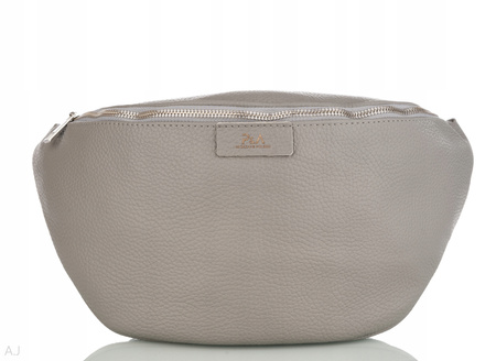 Saszetka damska skórzana S-PA L jasny szary