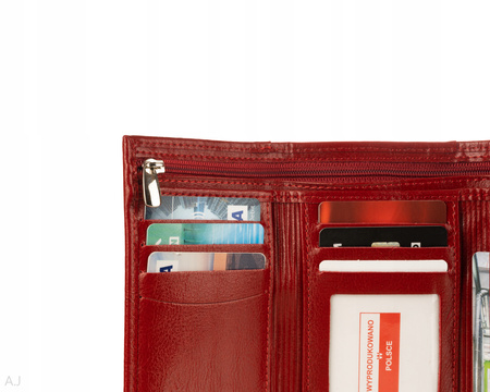 Portfel damski skórzany GB P-42 czerwony