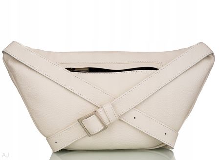 Saszetka damska skórzana S-PA L biały