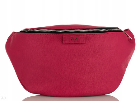 Saszetka damska skórzana S-PA L fuksja