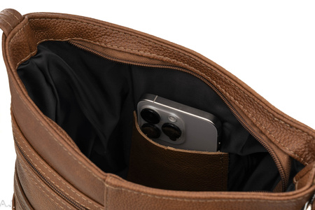 Torebka damska skórzana T-LL brąz