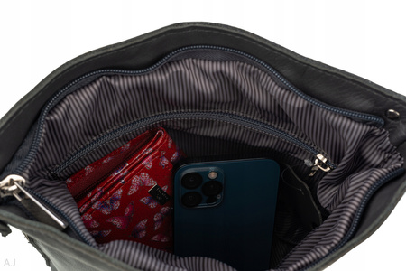 Torebka damska skórzana T-XSA szary