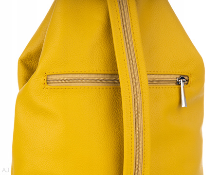 Plecak damski skórzany PL-LED żółty