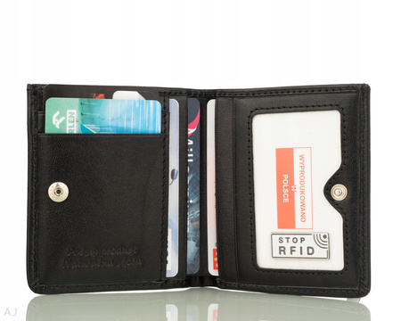 Portfel skórzany męski Canaletto P-1031 czarny