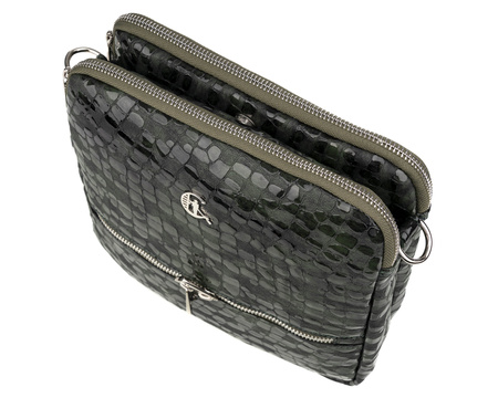 Torebka listonoszka Canaletto z naturalnej skóry z imitacja kropelek T-840