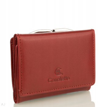 Portfel damski skórzany Canaletto P-2000 czerwony