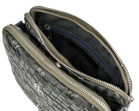 Torebka listonoszka Canaletto z naturalnej skóry z imitacja kropelek T-840