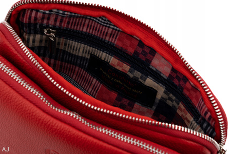 Torebka damska skórzana Canaletto T-830 czerwony