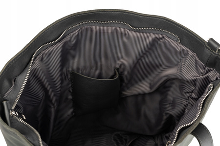 Torebka damska skórzana T-PRA Grafitowa