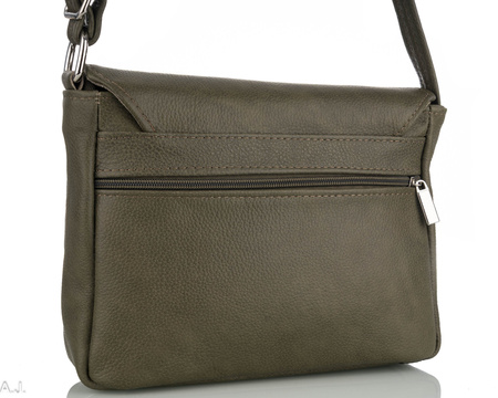 Torebka damska skórzana T-IW ciemna zieleń
