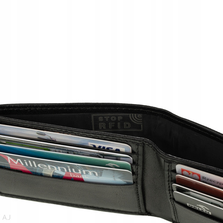 Portfel męski skórzany Canaletto P-867 czarny