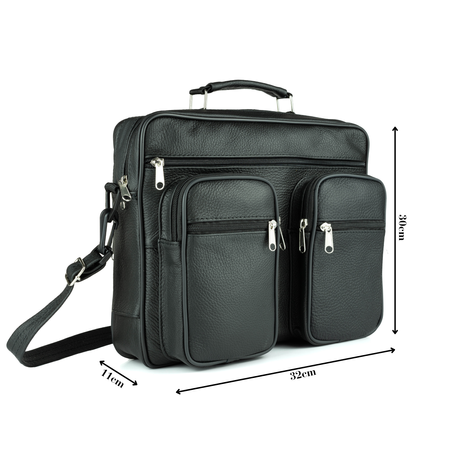 Torba męska skórzana T-8 czarna