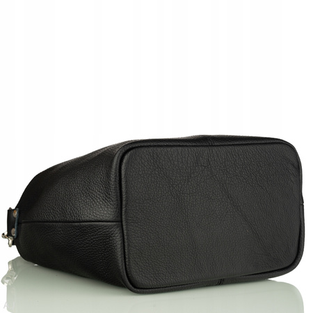 Worek damski skórzany T-MQ czarny