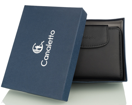 Portfel damski skórzany Canaletto P-1255 CZARNY + CAMEL