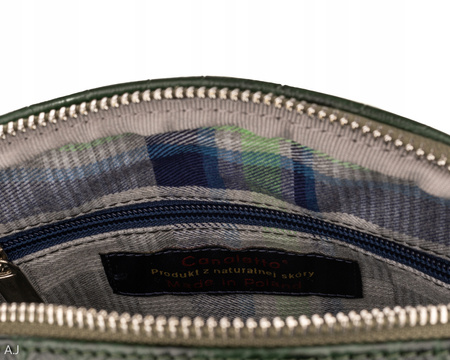 Torebka damska skórzana Canaletto T-808 zielony krokodyl