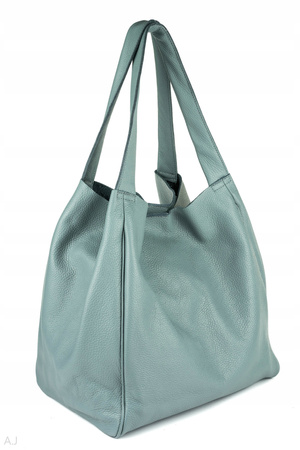 Worek damski skórzany T-EFE+ błękit