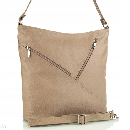 Torebka damska skórzana T-MP beżowa