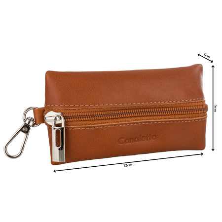 Etui na klucze skórzane P-501 jasny brąz