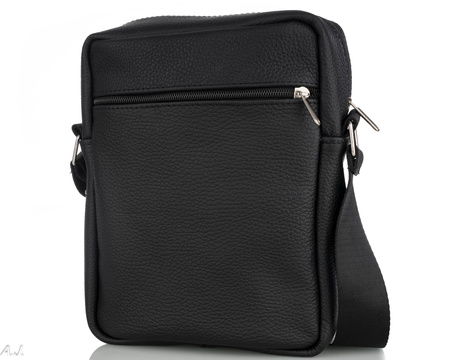 Listonoszka męska skórzana T-SEB czarna