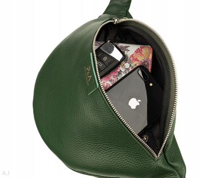 Saszetka damska skórzana S-PA zielona