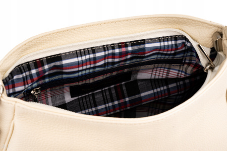 Torebka damska skórzana z klapką Canaletto T-752 beż