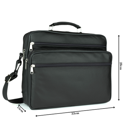 Torba męska skórzana T-4 czarna