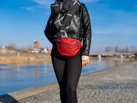 Saszetka damska skórzana S-PA błękitna