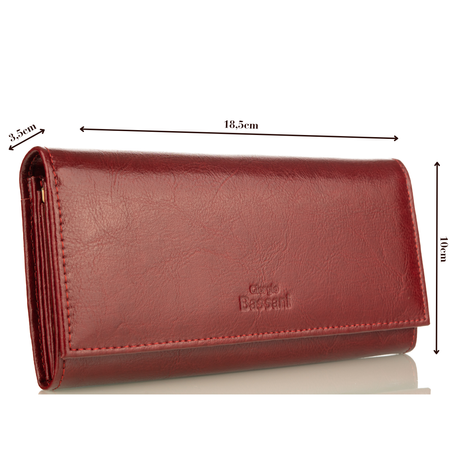 Portfel damski skórzany GB P-80 bordowy