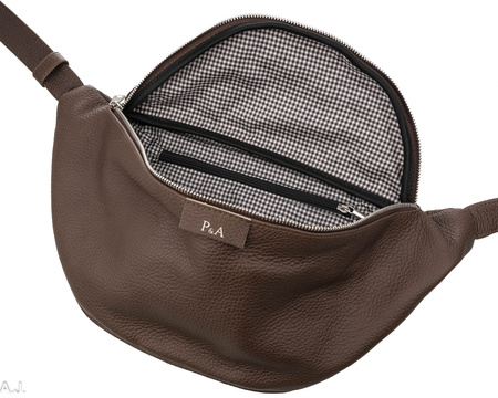 Saszetka damska skórzana S-PA L brąz