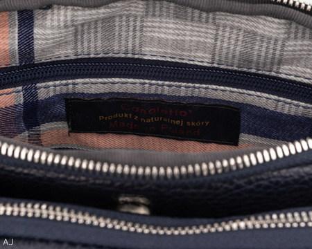 Torebka damska skórzana Canaletto T-830 granatowy