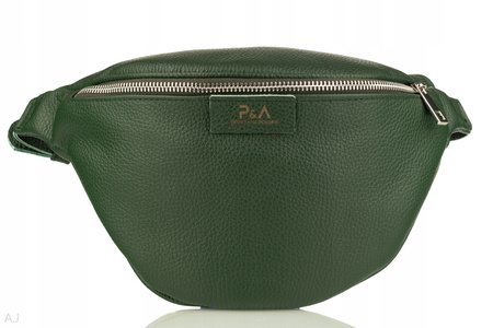 Saszetka damska skórzana S-PA zielona