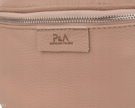 Saszetka damska skórzana S-PA pudrowy róż