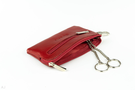 Etui na klucze skórzane P-67 czerwony