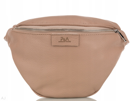 Saszetka damska skórzana S-PA pudrowy róż