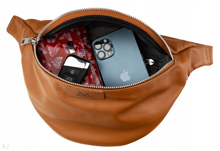 Saszetka damska skórzana S-PA camel