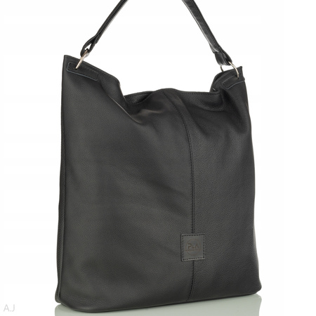 Worek damski skórzany T-PA czarny