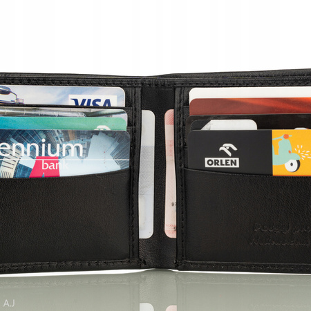 Portfel męski skórzany Canaletto P-867 czarny