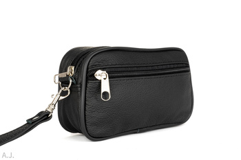 Saszetka męska skórzana s-1 czarna