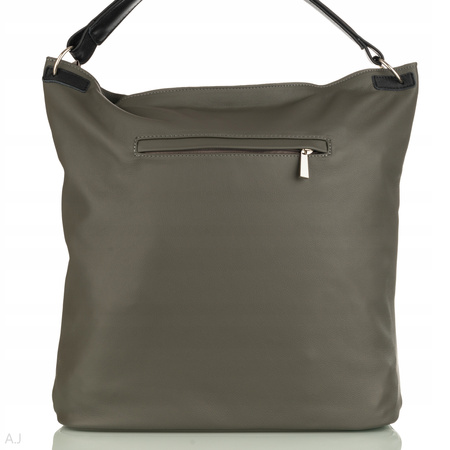 Worek damski skórzany T-PA szary